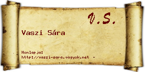 Vaszi Sára névjegykártya